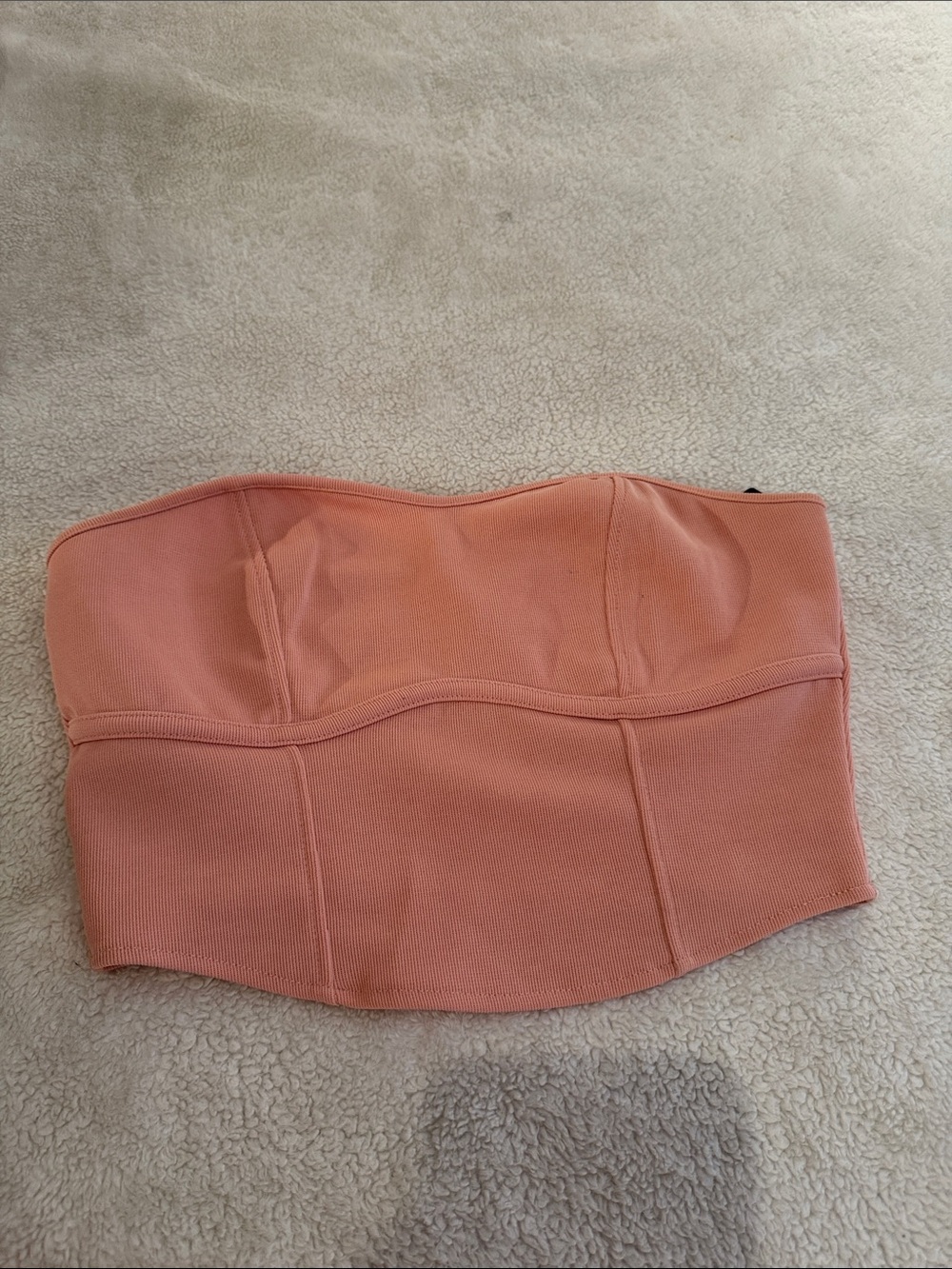 H&M Strapless Bustier Top in Dusty Coral